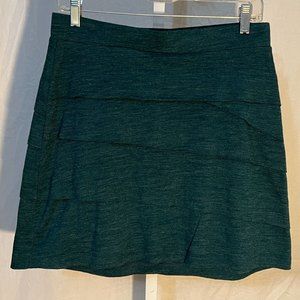PrAna Womens Size Small Skirt Green Lined Layered Wool Blend Comfort Boho Vibe